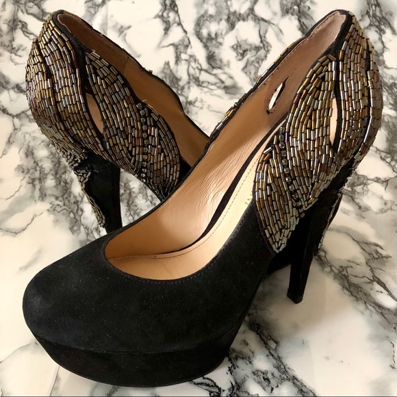 Enzo Angiolini Beaded Black Suede Pumps 🖤✨ - Picture 5 of 8